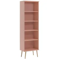 Möbel Kraft Bücherregal 46 x 180 cm Buche rosa/pink