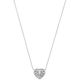 Michael Kors Kette KORS LOVE MKC1689CZ040 - Tapered Baguette Heart Pendant Necklace - Gr. unisize - in Silber - für Damen