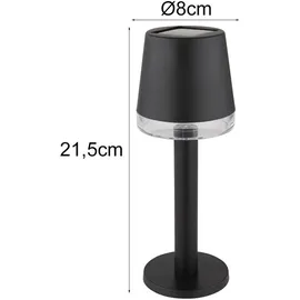 meine wunschleuchte 2er Set LED Outdoor Solarlampen Tischleuchten Solarbeleuchtung Garten, H 21,5cm