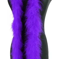 2m 8cm Federboa Truthahnfedern Boa,Flauschige Plüsch-Feder Boa Federstola Federschal Federgirlande für Weihnachtsbaum Hochzeit Basteln Burlesque Karneval Party 20er Jahre Kostüm Deko,ca. 15g Lila