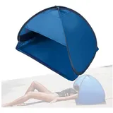 LuxusKollektion Strandmuschel Pop-Up-Zelt Strand Sonnenschutz Mini Sonnenschirm Winddicht Outdoor blau