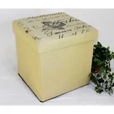 DanDiBo Ambiente Sitzhocker Kunststoff 40 x 40 x 40 cm Beige
