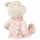 Sterntaler Spieluhr L Bär Betty, Kinder- und Babyspielzeug, kuschliger Flausch und bedrucktes Jersey, herausnehmbares Spielwerk, Sternengriff, Melodie: Brahm’s Wiegelied, 29×25×9,5 cm, cremeweiß