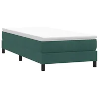 VidaXL Boxspringbett ohne Matratze Dunkelgrün 100x220 cm Samt