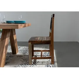 Massivmoebel24 Stuhl Altholz 45x45x95 mehrfarbig