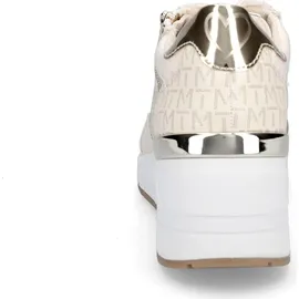 Marco Tozzi Damen Wedge Sneaker Freizeit mit Keilabsatz, Beige (Cream Comb), 38
