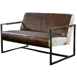 KAWOLA Sofa LIANO Vintage Leder braun