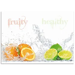 Küchenrückwand ARTLAND "Fruchtig erfrischend gesund Fruchtmix", bunt, B:70cm H:50cm, Aluminium, Spritzschutzwände, Alu Spritzschutz mit Klebeband, einfache Montage