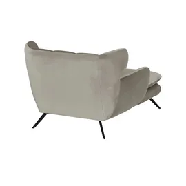 jette home Longseat-Sessel Samt 130 x 95 x 160 cm Grau
