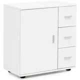 möbelando WL5.877 Badschrank 60 x 65,5 x 33 Weiß