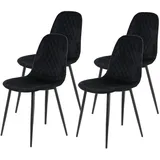 Hela Polsterstuhl Mira Stoff schwarz 4er Set