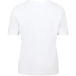 Betty & Co Damen Casual-Shirt mit Strass L, White/Mint - L