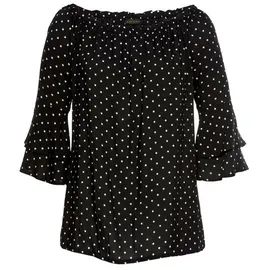LASCANA Carmenbluse schwarz-weiß 44