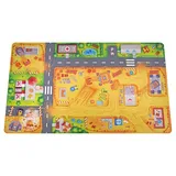 HuggyPlay Spielteppich Baustelle Kinderteppich 90 x 150 cm