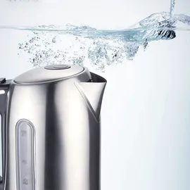 Aigostar King - Wasserkocher Edelstahl 1,7 liter, Elektrischer Wasserkocher mit Kalkfilter, LED Beleuchtung Wasserstandsanzeige, 2200 Watt, Verdecktes Heizelement, Abschaltautomatik, BPA frei