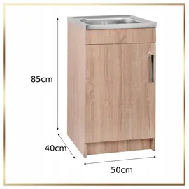 stamar Unterschrank Spülenschrank 50 x 40 x 0 cm Braun