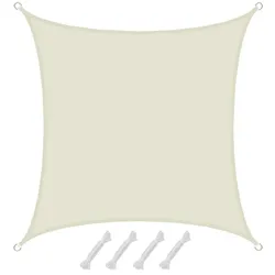 AMANKA UPF50+ Sonnensegel 2x2 Polyester Quadratisch Wasserabweisend Garten Balkon Beige