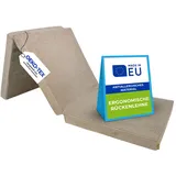 Pillows24 – Klappmatratze 195x80x10 cm mit abnehmbarem Bezug & Tragegriffen | Gästematratze klappbar | Oeko-TEX | Faltbare Matratze/Faltmatratze für Gäste, Kinder oder Reisen | Cappuccino