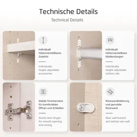 Rauch Drehtürenschrank HILDESHEIM 275 x 231 x 58 cm Weiß