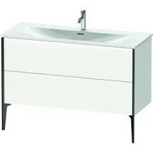 Duravit XViu Waschtisch-Unterschrank XV43040B218 121 x 59,1 x 48 cm, weiß matt, 2 Auszüge, schwarz matt