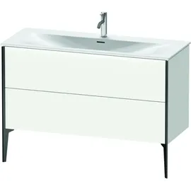 Duravit XViu Waschtisch-Unterschrank XV43040B218 121 x 59,1 x 48 cm, weiß matt, 2 Auszüge, schwarz matt
