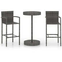 vidaXL Gartenbar-Set 3-tlg. Grau