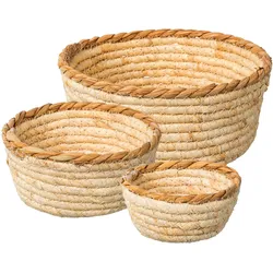 Dekoschale CREATIV HOME "Schale", beige (natur), Ø:10cm, Dekoschalen