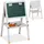 Relaxdays Standtafel mit Whiteboard Kiefernholz MDF Weiß Grün Höhenverstellbar Magnetisch 77 cm x 39 cm x 44,5 cm