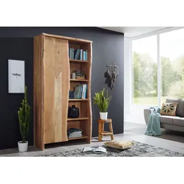 Massivmoebel24 Regal Akazie 105 x 45 x 204 cm beige / natur lackiert