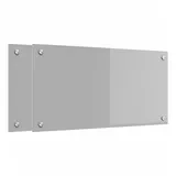 vidaXL Küchenrückwand 2 pcs Hellgrau 80 x 40 cm Gehärtetes Glas