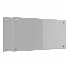 vidaXL Küchenrückwand 2 pcs Hellgrau 80 x 40 cm Gehärtetes Glas