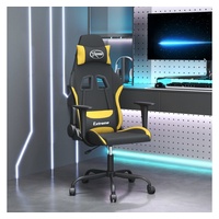 VidaXL Gaming-Stuhl mit Massagefunktion Schwarz und Gelb Stoff