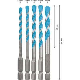 Bosch HEX-9 MultiConstruction Bohrer-Set 4/5/6/6/8 mm 5-tlg.