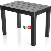 BigDean Garten Beistelltisch 60 x 38,5 x 45 cm Schwarz