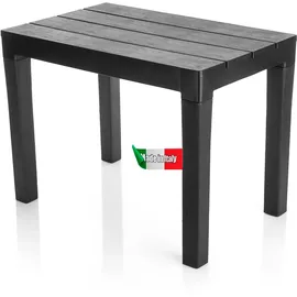 BigDean Garten Beistelltisch 60 x 38,5 x 45 cm Schwarz