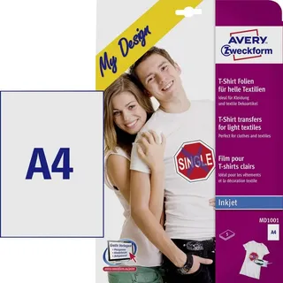 Avery Zweckform Transferfolie T-Shirt DIN A4 190 g/m² 5+1 Bl. (MD1001)