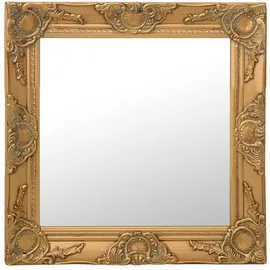vidaXL Wandspiegel im Barock-Stil 50 x 50 cm Golden
