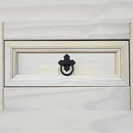 möbelliebling Couchtisch 100 x 60 cm mit Schublade Pinienholz weiß honigfarben lasiert MEXICO