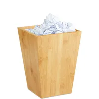 Relaxdays Papierkorb 6 l Natur