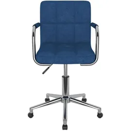 vidaXL Bürostuhl Drehbar Blau