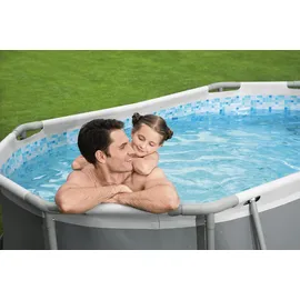 BESTWAY Steel Pro MAX Solo Pool 305 x 200 x 84 cm grau/ blau