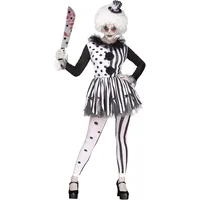 Fun World Damen-Kostüm, Killer-Clown, Adlt, Cstm, Erwachsenengröße, Weiß, Größe S