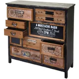 Mendler Apotheker-Schrank HWC-A43, Kommode, Tanne Holz massiv Vintage Shabby-Look 90x90x32cm