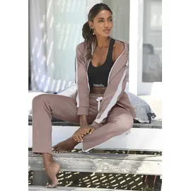 bench. loungewear Sweatjacke Damen beige-weiß Gr.44/46