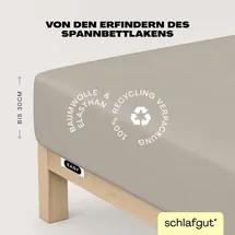 schlafgut Easy Jersey 120 x 200 - 130 x 220 cm sand mid