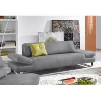 2-Sitzer W.SCHILLIG "taboo Designsofa mit hohem Sitzkomfort, Breite 202cm, Sitztiefe 69cm", grau (steel s22), B:202cm H:76cm T:101cm, Flachgewebe S22 (100% Polyester);Stoff S37 (100% Polyester): Luxus-Microfaser in Lederoptik;Longlife Xtra-Leder Z59: Glattleder mit modischer Prägung. Hautstärke 0, 9 - 1, 1 mm;Longlife Xtra-Leder Z69: Das feinnarbige, gedeckte Softleder Z69 besticht durch seine außergewöhnliche Weichheit im trendigen »Vintage-Look«, Hautstärke 0, 9 - 1, 1 mm, Sofas, mit Übertiefe, inklusive