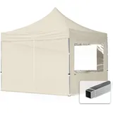 TOOLPORT Faltpavillon Economy 3 x 3 m inkl. 4 Seitenteile creme 59004