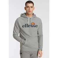 Ellesse Gottero OH Hoody Sweatshirt, Grey Marl, LGE