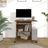 vidaXL Schreibtisch Räuchereiche 80x50x75 cm Holzwerkstoff