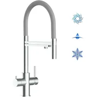 VIZIO 5 Wege Wasserhahn Küchenarmatur Edelstahl Massiv mit 360°